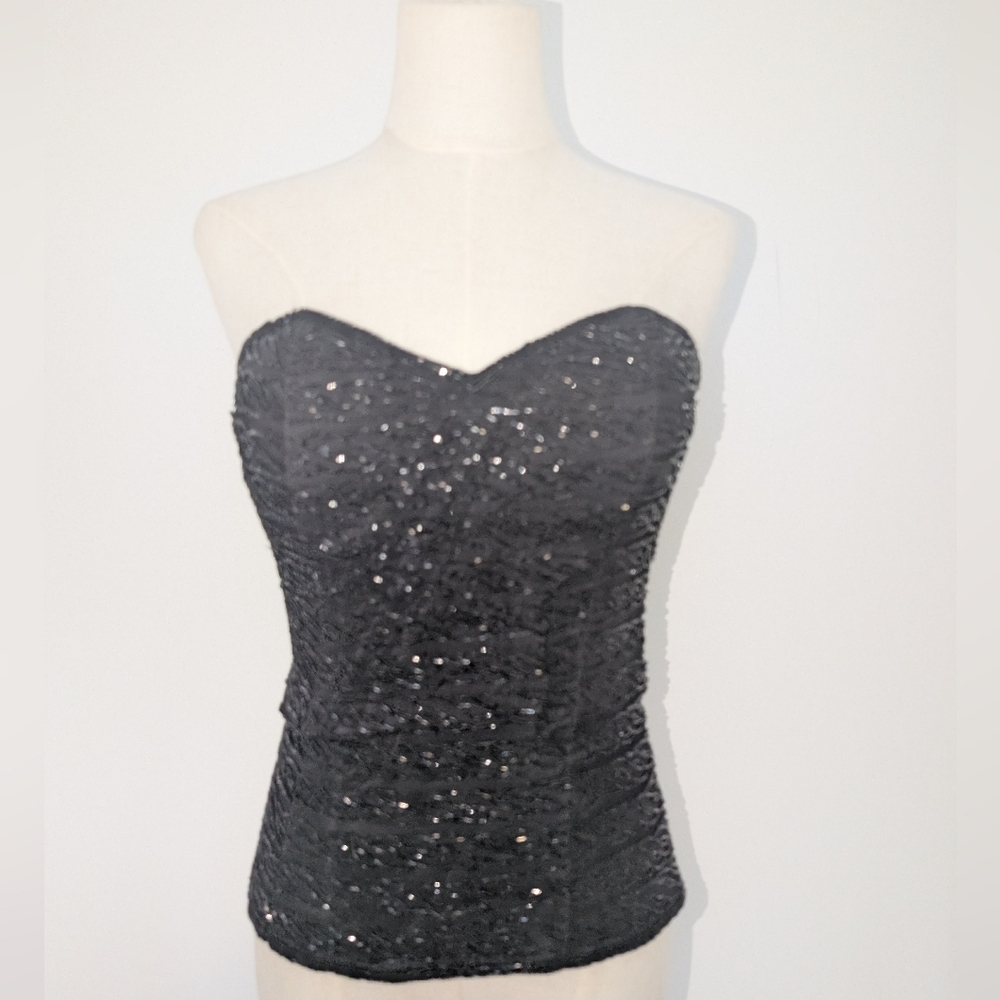 Vintage Black Beaded Corset